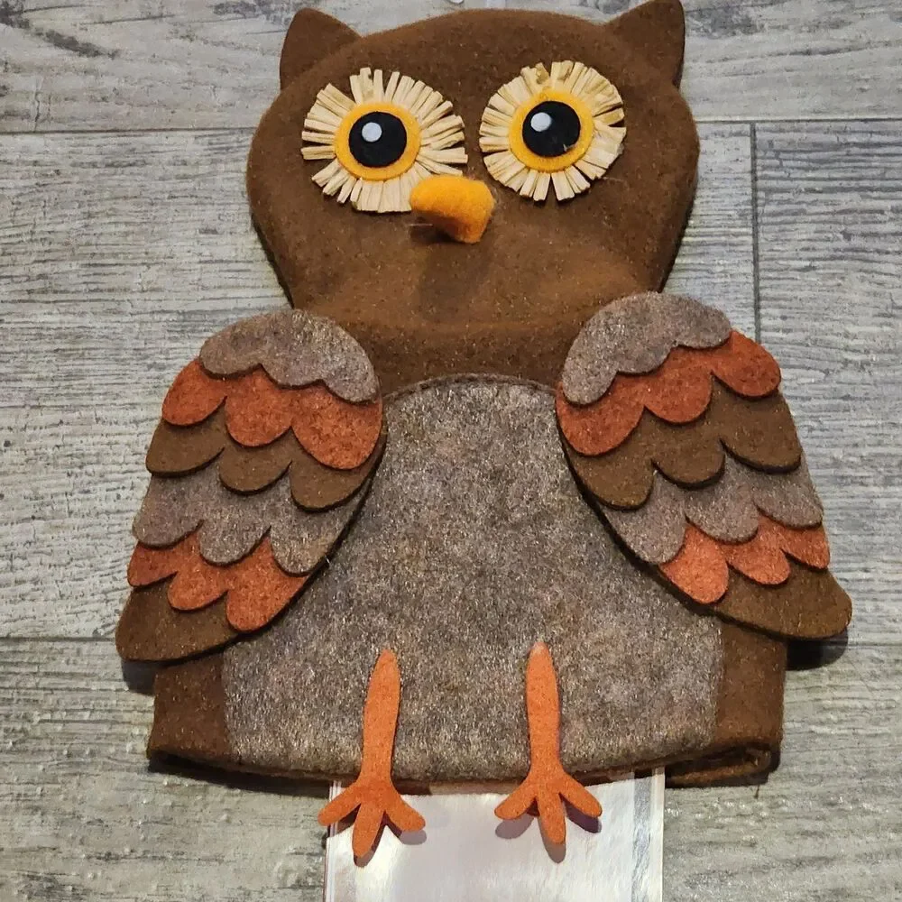 NWT Celebrate Together Fall Owl Wine Bottle Cover for Autumn Thanksgiving Dinner